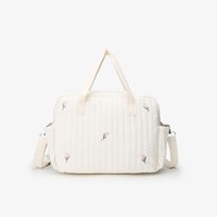 Nouveau sac à main de maternité portable à bandoulière unique, style tendance, broderie visage d'ours, grande capacité, polyester et coton