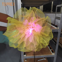Lampe à LED d'intérieur à longue durée de vie Fleur cinétique de conception pliable et dynamique avec floraison continue Installation facile pour les hôtels