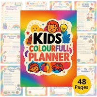 Bunter Spiral-Geschenk-Tagesplaner für Kinder
