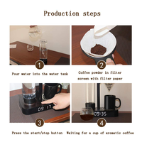 Cafetière électrique intelligente à distribution automatique, contrôle numérique de la température, programmable, en acier inoxydable, pour usage domestique et hôtelier