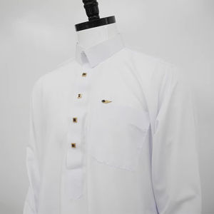 เสื้อผ้ามุสลิมสไตล์ยาวสำหรับผู้ชายทำจากคาตาริ2024ผลิตจาก jubba thobes ระบายอากาศได้ดีทำด้วยมือ - Product Image 1