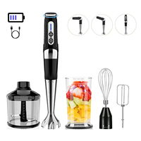 Ensemble de mixeur plongeant portable AIHOME, 21 vitesses variables, mixeur plongeant à piles pour hacher la viande, certifié CE