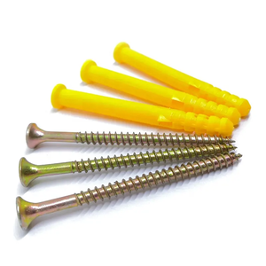 Wall Fixing Plastic Yellow color wall plug anchor Expansion Bolts Plastic Price at Plastic anchor with tapping screw