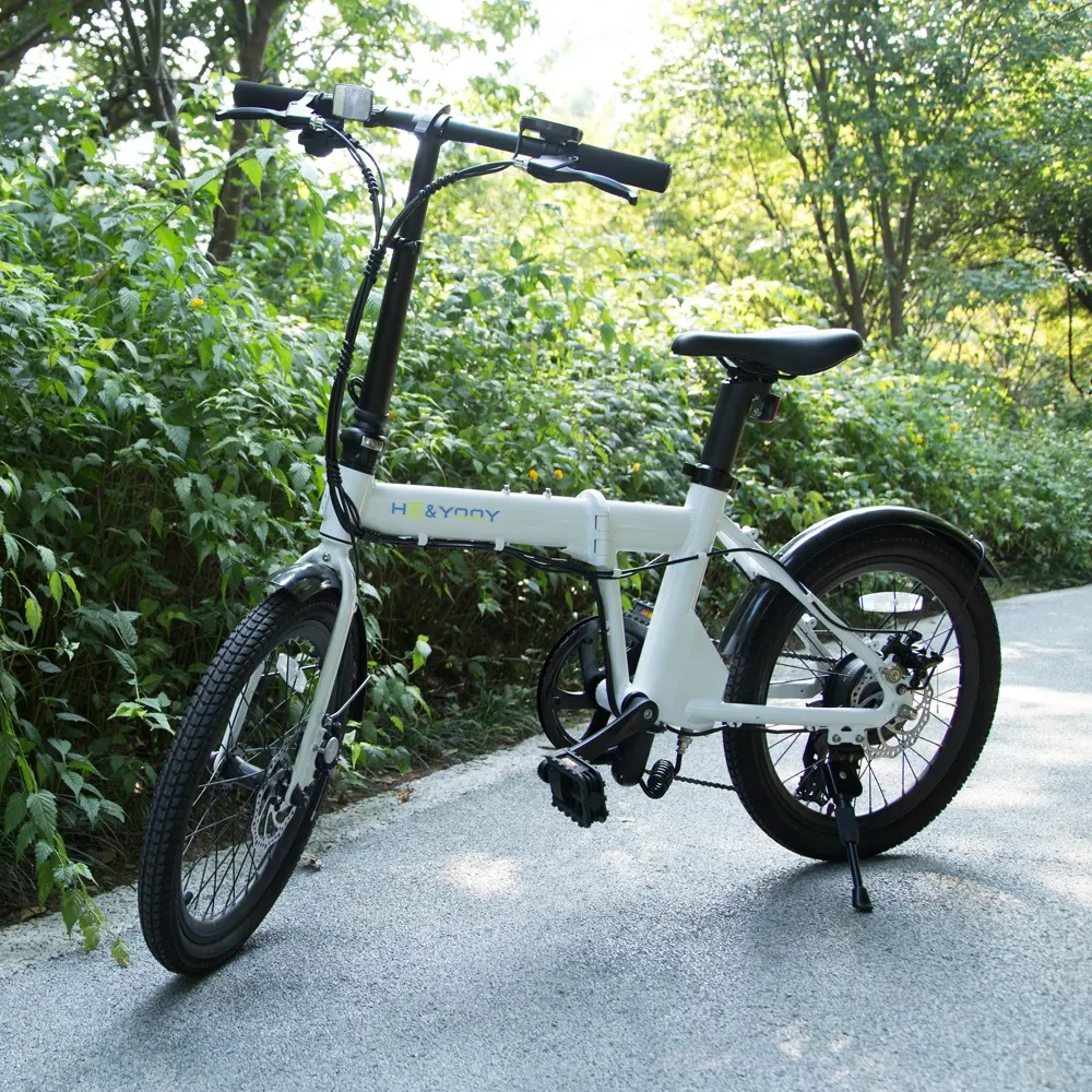 foldable portable Brushless motor 20 inch urban white e bike hidden Lithium Battery electric Folding bicycle