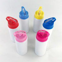 Botella de Viaje Infantil de 12 oz para Sublimación, Vaso Delgado de Acero Inoxidable de Doble Pared con Aislamiento al Vacío, Botella de Agua Recta