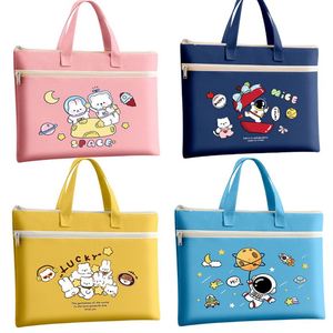 Sac de rangement portable personnalisé en tissu Oxford double couche avec motif animaux, mignon, avec fermeture éclair, pour documents, idéal pour l'école, possibilité d'imprimer un logo - Product Image 2