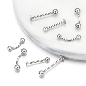 Bijoux de piercing en acier inoxydable pour le nez, les lèvres, les sourcils, bijoux de corps unisexes tendance, 14G 8mm 10mm 12mm - Product Image 1