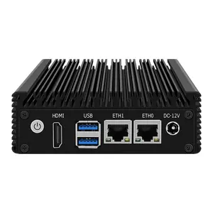 批发无风扇迷你电脑笔-tium N3700四核J4125 N3160准系统电脑2xGigabit LAN 6w超X86袖珍电脑