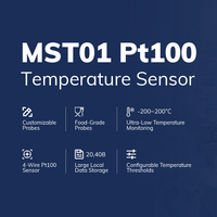 Oem smart wireless rantai kulkas pt100 sensor suhu dan pemancar monitor akurasi tinggi pencatat data dalam perjalanan