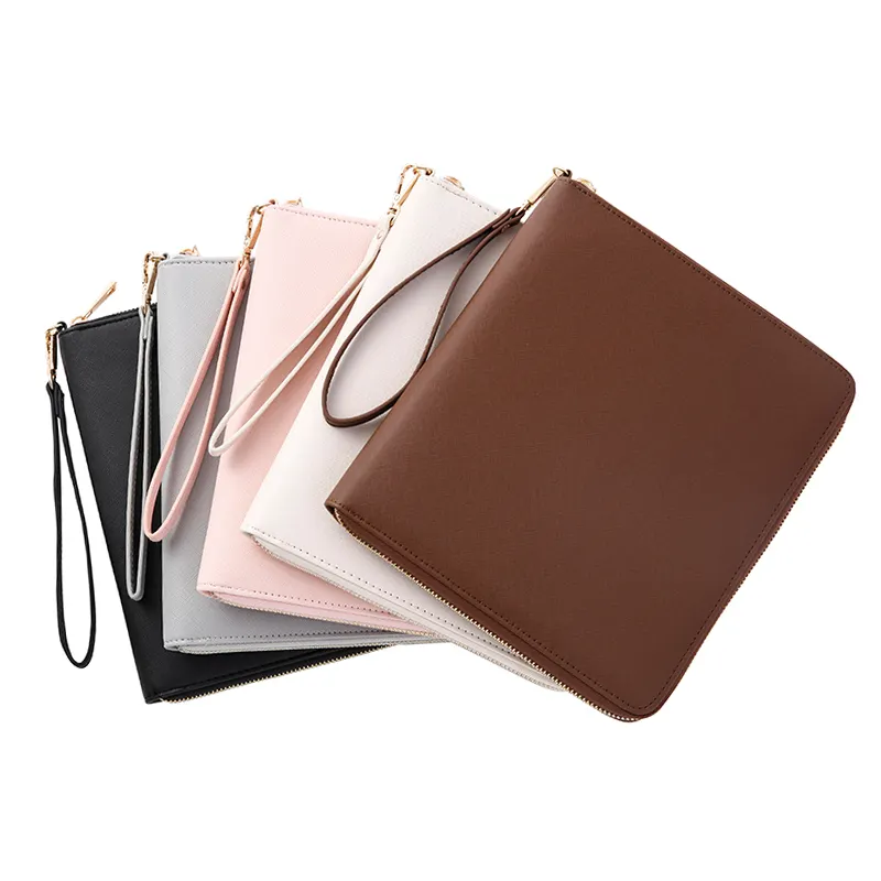 Personalized saffiano pu leather family travel document holder passport holder travel organiser