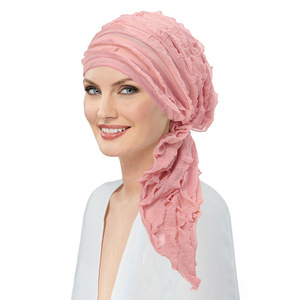 Mới ưa thích hoa louver cạnh hai đuôi headscarf Turban Mũ phụ nữ hồi giáo mềm máy bay mũ đồng bằng nắp ca-pô hijab bên trong cap - Product Image 1
