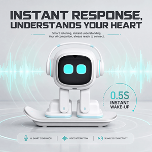 <span class=keywords><strong>Robot</strong></span> d'accueil intelligent IA avec grandes yeux LED, certifié TPE CE CPC, jouet sonore multilingue - Product Image 1