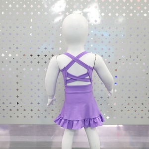 Lucky Sprout Custom logo Family Look Summer Solid Color Shorts Yoga Dress Tennis Active Wear Sets <strong>Skirt</strong> for Kid Girls - Product Image 4
