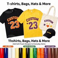 Rollo de Vinilo Termotransferible 3D para Números de Jersey en Relieve y Bolsas de Lona Personalizadas
