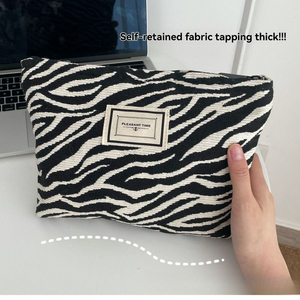 Coreano Moda Leopardo Zebra Maquiagem <span class=keywords><strong>Bag</strong></span> Toilet <span class=keywords><strong>Bag</strong></span> Bolsa Feminina Conveniente Saco De Armazenamento De Grande Capacidade - Product Image 3