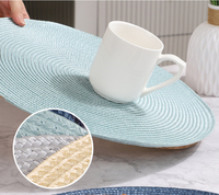 Syh1786 pp Set de table tissé à la main, résistant à la chaleur, sous-verre de rechange, dessous de verre décoratif, option multicolore