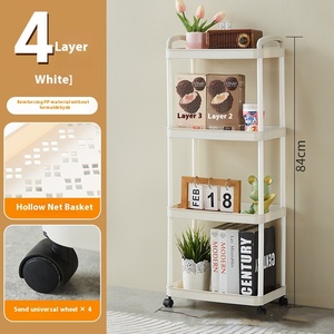 트롤리 보관 거실 주방 욕실 모바일 다단계 간식 침실 침대 옆 보관 선반 - Product Image 4