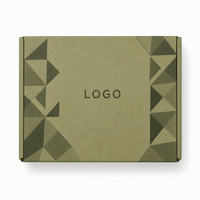 Boîte d'expédition en carton ondulé kraft vert matcha avec logo personnalisé pour les objets d'art, les jouets Pop Mart, les objets de collection, emballages écologiques