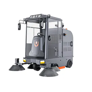 CleanHorse M2 fully enclosed industrial concrete floor road cleaning machine with vacuum