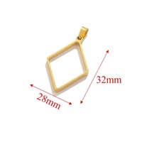 Acier inoxydable Étanche Cadre Creux Pendentif Lunette Ouverte Charmes Blancs Résine Artisanat Lunette Bijoux Moules pour DIY Fabrication de Bijoux