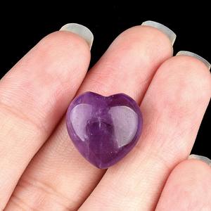 Pierres précieuses en cristal de quartz mini coeur naturel fait à la main 15mm petite bouffée coeur décor pierre de poche et cadeau de yoga - Product Image 6