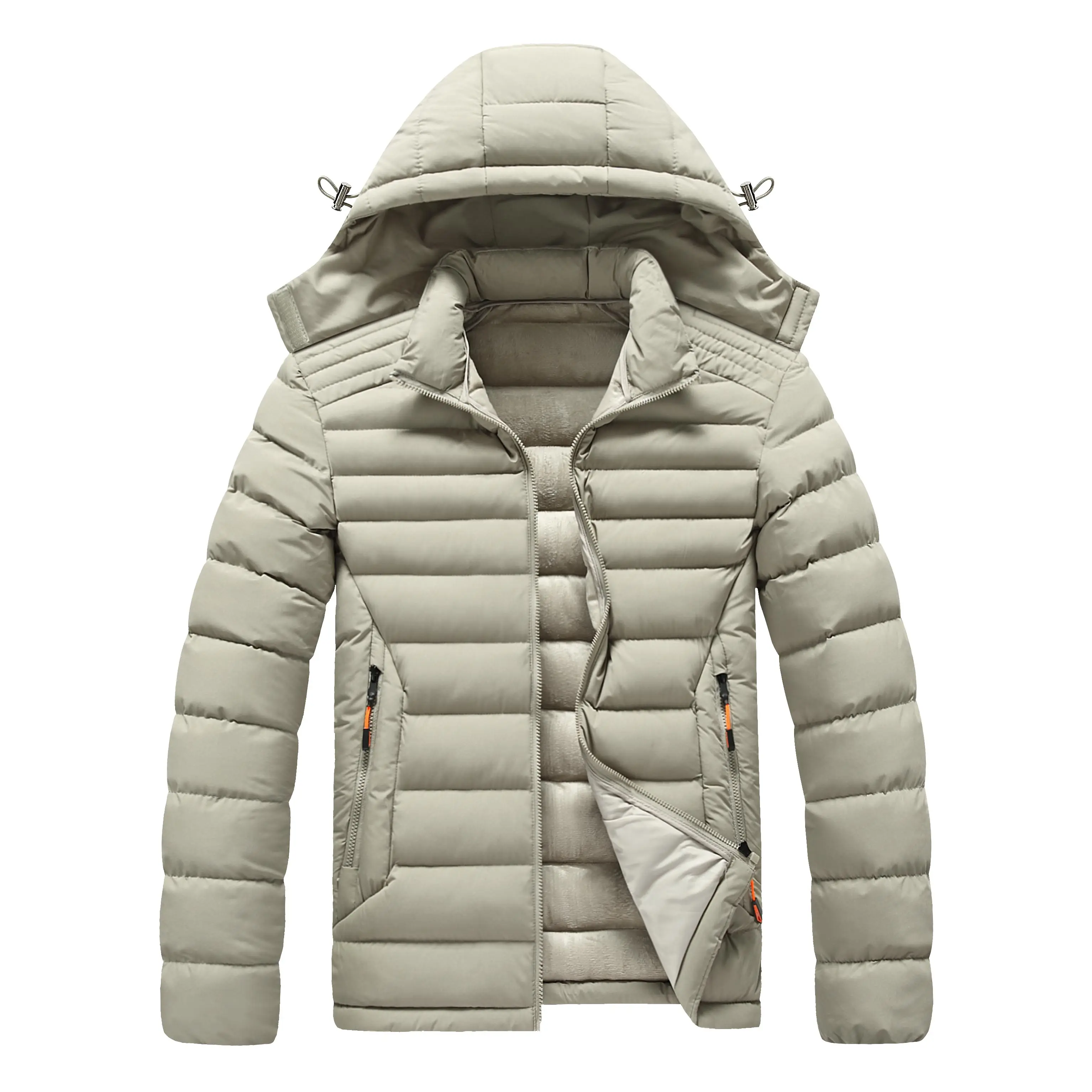 2024 Custom Men's Winter Shinny Down Coats Blank Plus Size Warm Bubble Jacket Black Puffer Jackets Man