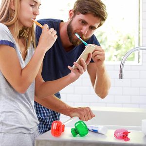 Étui de voyage portable en plastique pour brosse à dents, ovale, simple, anti-poussière, avec clip de protection pour la tête de brosse, pour la salle de bain domestique - Product Image 6