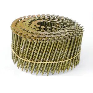 Clou de bobine en acier 2.5mm x 50mm, vis en bois galvanisé, clou de toiture moins cher, clous de bobine de fil à tête plate