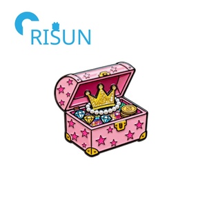 Pin de Solapa Personalizado de Viajero Explorador con Tesoro Maravilloso, Pin de Esmalte, Broches de Metal, Perla, Cofre del Tesoro Pirata, Pin de Esmalte Imitación - Product Image 5