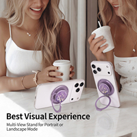 Support de téléphone magnétique réglable avec logo personnalisé, en alliage d'aluminium de qualité supérieure, pour bureau, avec système push-pull, vente en gros