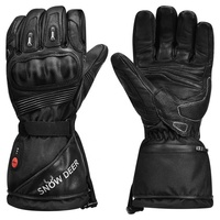 Gants de Moto en Cuir Chauffants Rechargeables Électriques USB Polan Warehouse Hiver Imperméables pour la Conduite