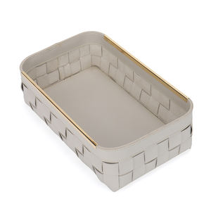 Accessoires <span class=keywords><strong>de</strong></span> décoration <span class=keywords><strong>de</strong></span> maison <span class=keywords><strong>de</strong></span> luxe Ornements <span class=keywords><strong>de</strong></span> <span class=keywords><strong>panier</strong></span> en cuir tissé orange Pièces maîtresses pour la décoration <span class=keywords><strong>de</strong></span> la maison - Product Image 4