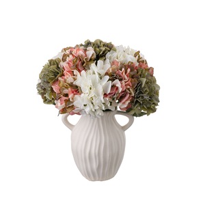 ดอกไฮเดรนเยียประดิษฐ์ CallaFloral ก้านเดี่ยว สีขาวนม ชมพูพีช สำหรับตกแต่งงานแต่งงาน ตกแต่งบ้าน งานฝีมือ - Product Image 5