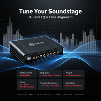 Amplificateur DSP de voiture Penhui 8 canaux avec entrée optique haute qualité, sortie RCA haute qualité, amplificateur 25W x 4 canaux, USB mains libres