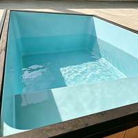 Piscine conteneur maritime en PRV de 20 pieds, résistante à la corrosion et portable, pour village de glamping côtier