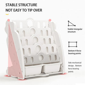 Étagère multifonctionnelle sur le thème des radis, armoire d'angle mobile en plastique pour bébé, armoire de rangement pour jouets pour enfants - Product Image 2