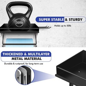 <span class=keywords><strong>Porta</strong></span> asciugamani in carta per Garage con mensola, <span class=keywords><strong>porta</strong></span> asciugamani in metallo Premium supporto a parete con 6 ganci, organizzazione e deposito Garage - Product Image 2