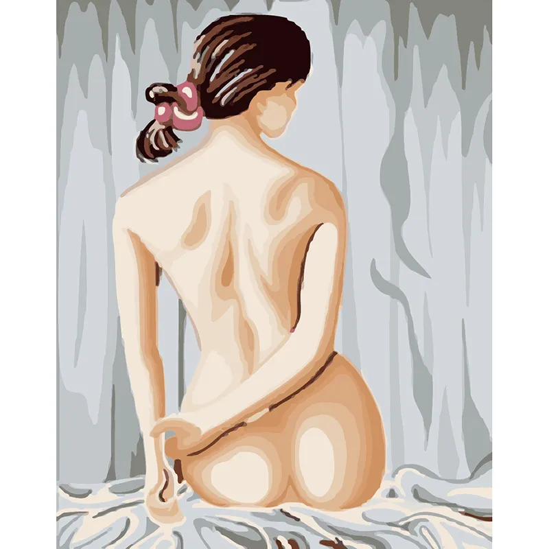 Pintura nude para casa, arte nude sexy de parede, pintura a óleo de corpo, número