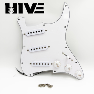Kit de câblage complet pour pickguard de guitare électrique HIVE avec panneau de commutation 5 positions, set de micros 2T1V SSS ST pour guitare Strat - Product Image 5