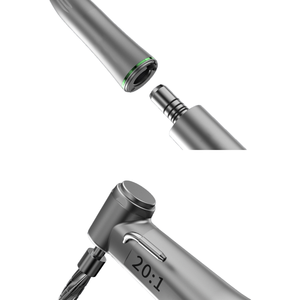 Implante Dental Fibra Óptica/LED 20:1 Reducción <span class=keywords><strong>Contra</strong></span>ángulo Pieza de Mano Botón Pulsador Dental Pieza de Mano de Baja Velocidad con Luz - Product Image 5