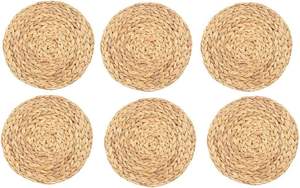 Napperons ronds tissés en jacinthe d'eau de luxe pour la maison et la cuisine dîner et ensemble de mariage - Product Image 3