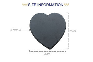 <span class=keywords><strong>Planche</strong></span> à fromage en forme de cœur en ardoise de mariage de taille 25x25cm avec couvercle - Product Image 6