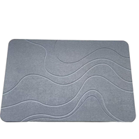 Tapis de bain en pierre de diatomite FIGOO-Velvet Touch, avec envers en caoutchouc haute densité, tapis de bain luxueux pour salle de bain principale