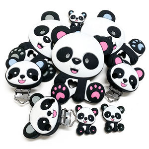 Mordedores de Silicona de Grado Alimenticio, No Tóxicos, con Forma de Panda, para Bebés, Clip para Chupete, Mordedores de Animales, 10 Colores, Mordedor Pequeño de Dibujos Animados para Bebés - Product Image 4