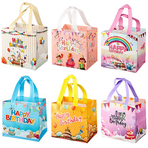 Sac fourre-tout non tissé Xu Han Happy Birthday 20X20X15cm pour les cadeaux de fête des enfants - Product Image 5