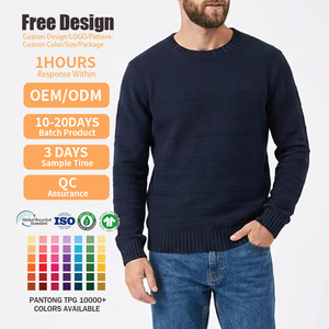 Knitwear Clothing Manufacturers OEM GOTS Cotton Fashion Sweaters <b>Jumper</b> Men Winter Long Sleeve Custom Knit Sweater - Product Image 1