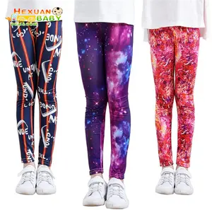 New Spring cotton dot printed slim full length candy color trousers leggings for Kids children girls 3-8T