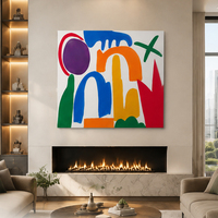 Peinture à l'huile peinte à la main, abstraite audacieuse et colorée, texture impasto, sur toile, taille personnalisée, vente en gros pour hôtels et maisons