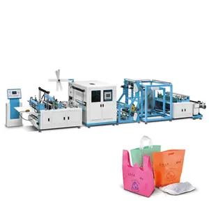 Máquina de fabricación de bolsas de Caja no tejida, máquina de fabricación de bolsas de corte D de tela no tejida ultrasónica, 2 uds.