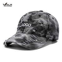 Casquette de baseball en jean délavé vintage, broderie personnalisée, 6 panneaux, ajustable, chapeau de luxe tendance pour hommes et femmes